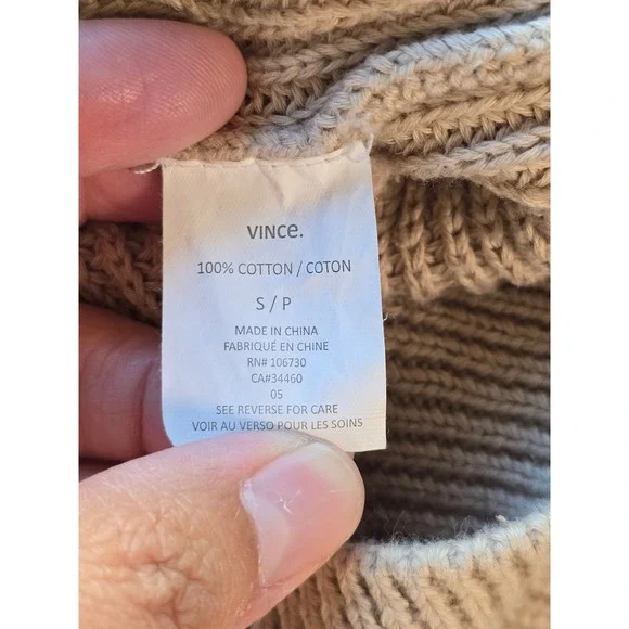 Vince Women's Sweater 100% Cotton Size Small - Picture 4 of 7